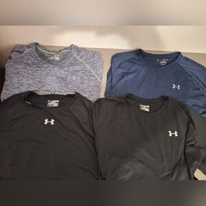 Under Armour Men's Blue and Black Shirts, Size 3xl